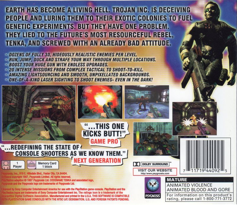 Codename Tenka PSX cover