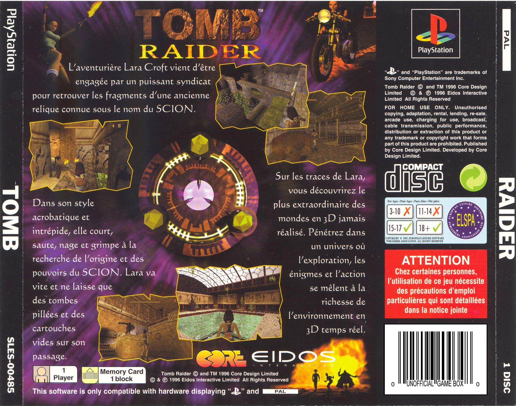 Tomb Raider PSX cover