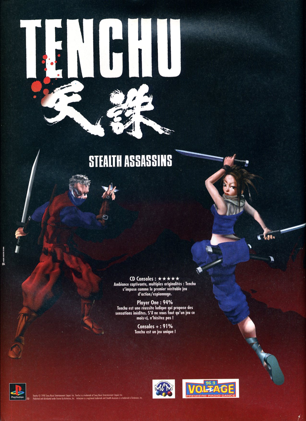 Tenchu - Stealth Assassins PSX cover