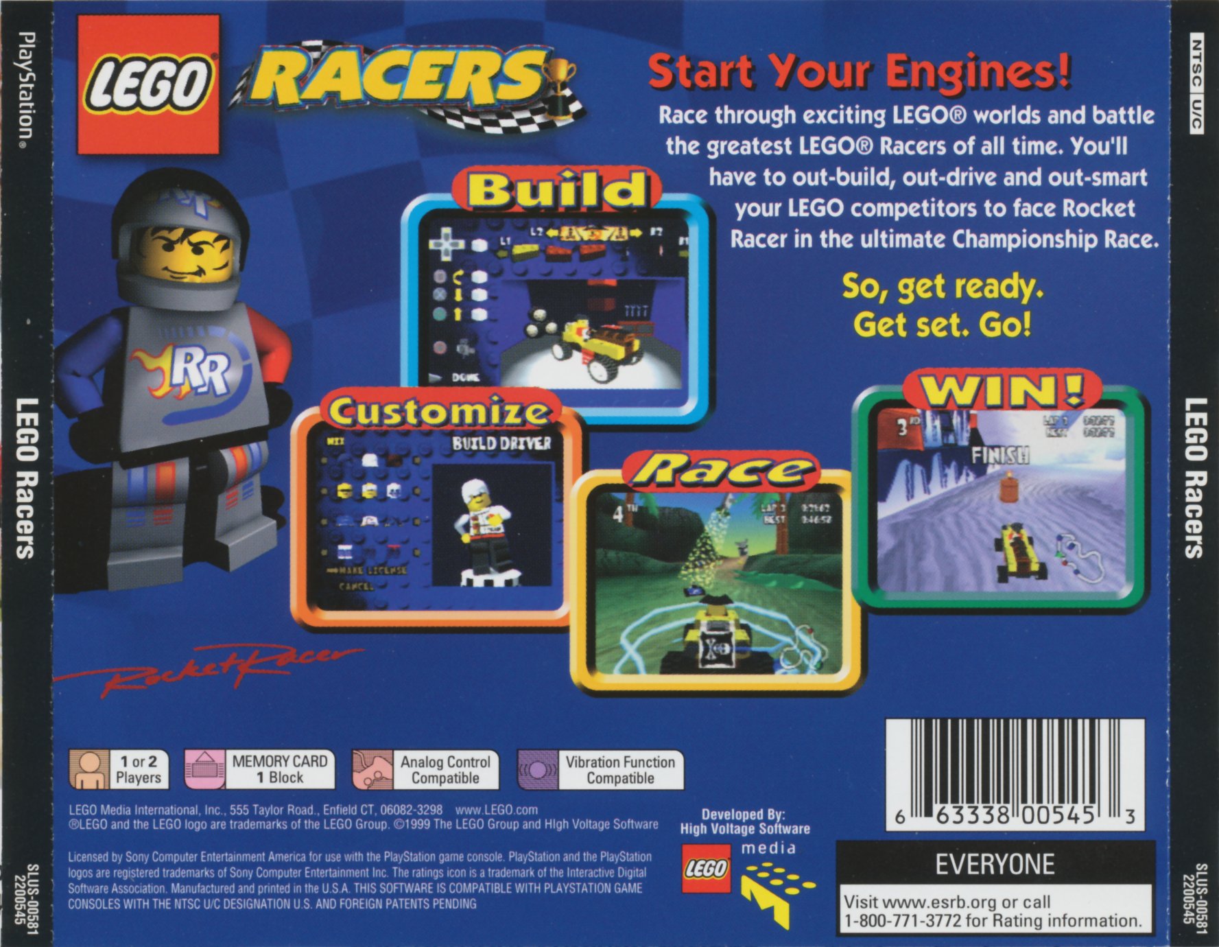 Lego Racers PSX cover