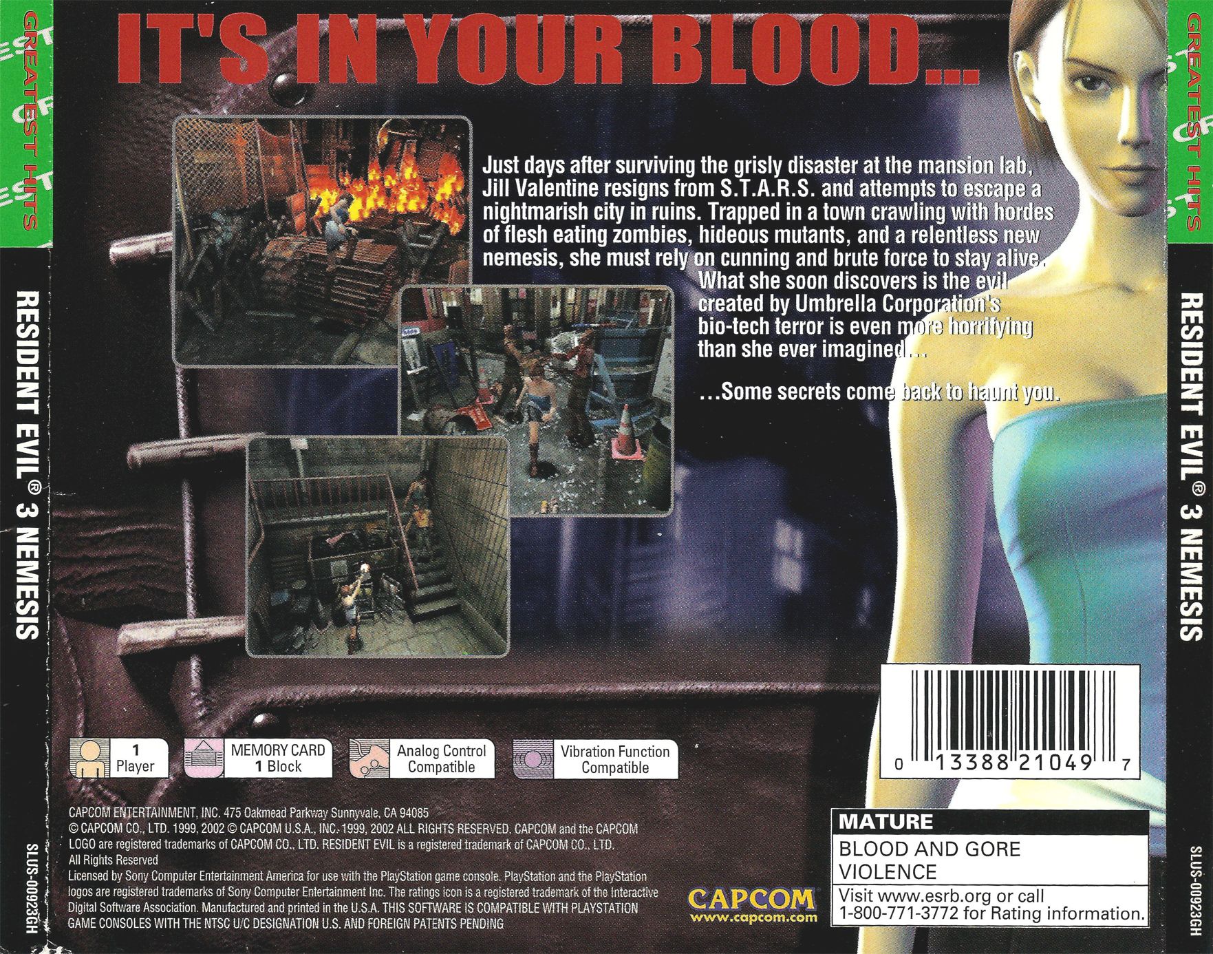 Resident Evil 3 PSX cover