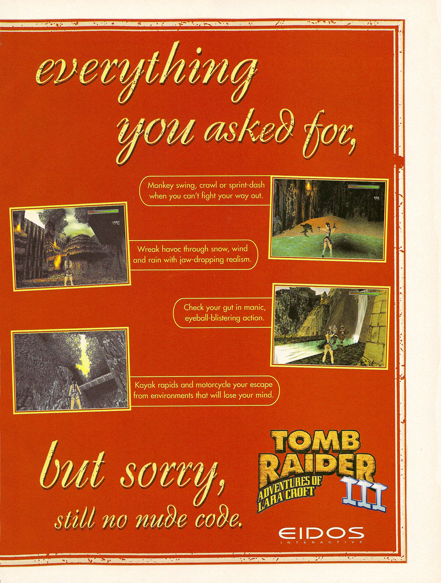Tomb Raider III - Adventures of Lara Croft PSX cover