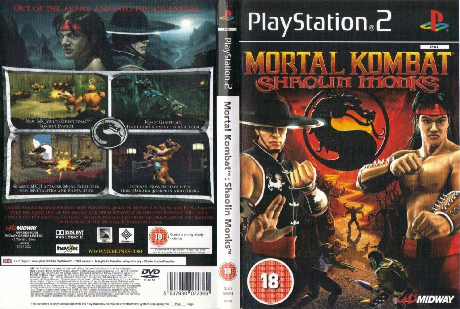 Mortal Kombat Shaolin Monks Playstation 2 Glossy Promo Ad Poster Unframed  G1937