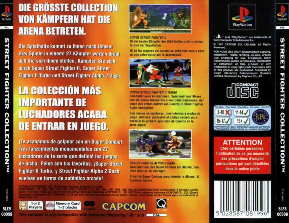 Street Fighter Collection PSX cover