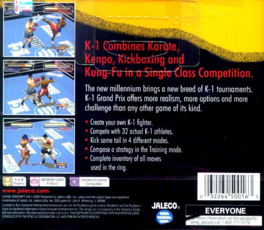 K-1 Grand Prix PSX cover