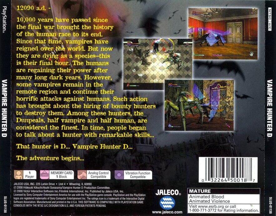 Vampire Hunter D PSX cover