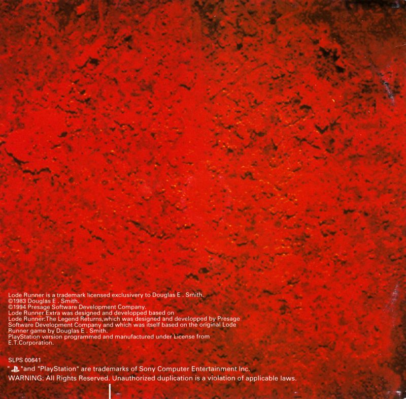 Lode Runner Extra PSX cover