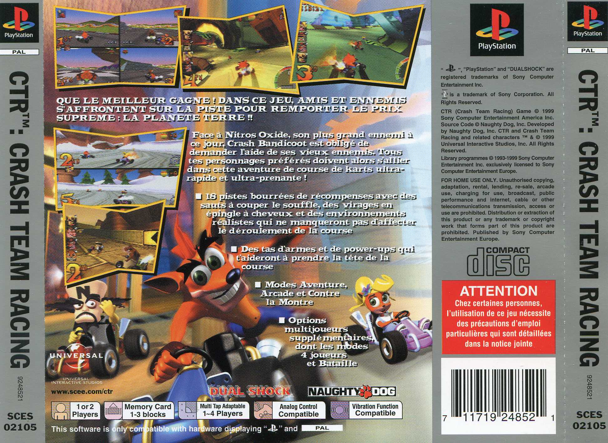 Crash Team Racing PSX cover