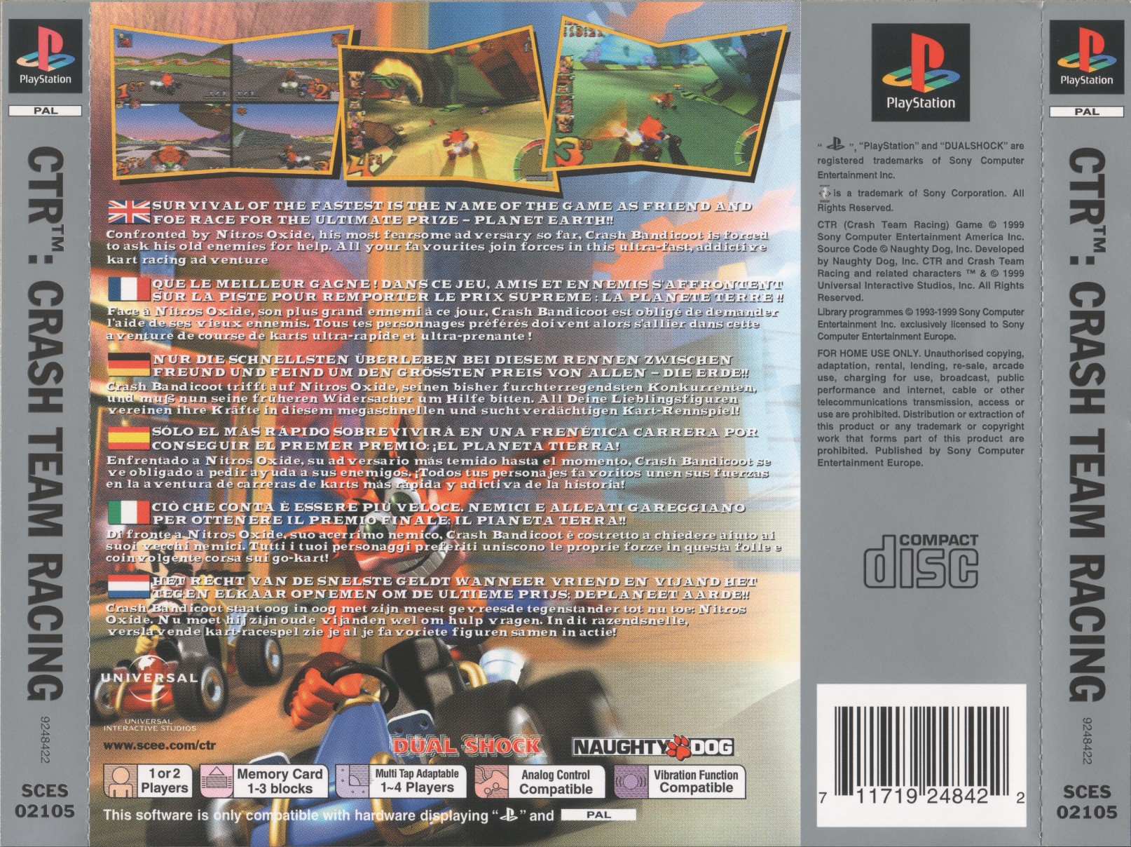 Crash Team Racing PSX cover