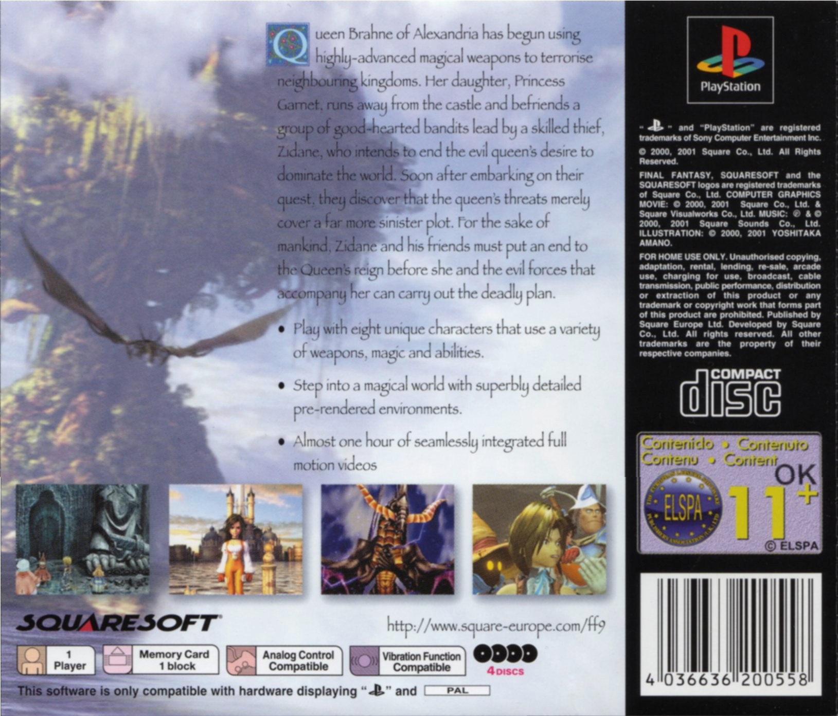 Final Fantasy IX PSX cover