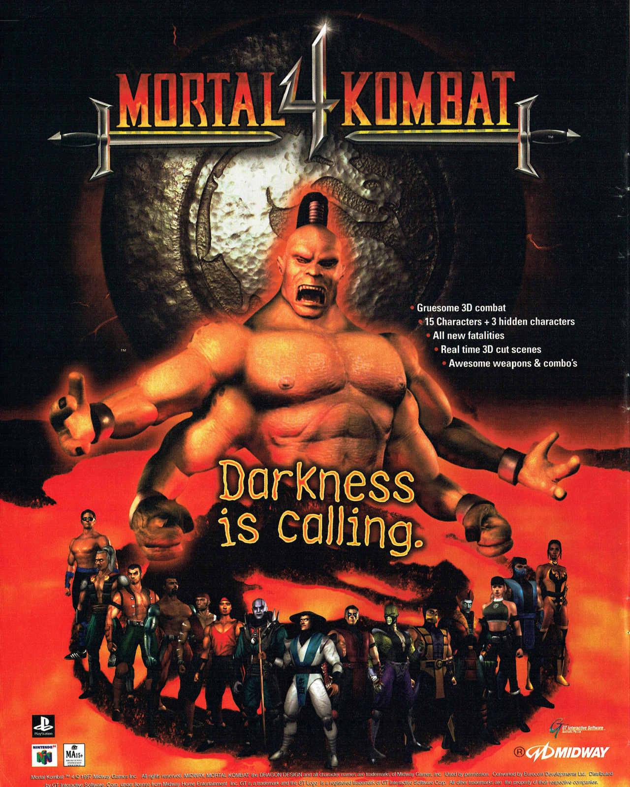 Mortal Kombat 4 PSX cover