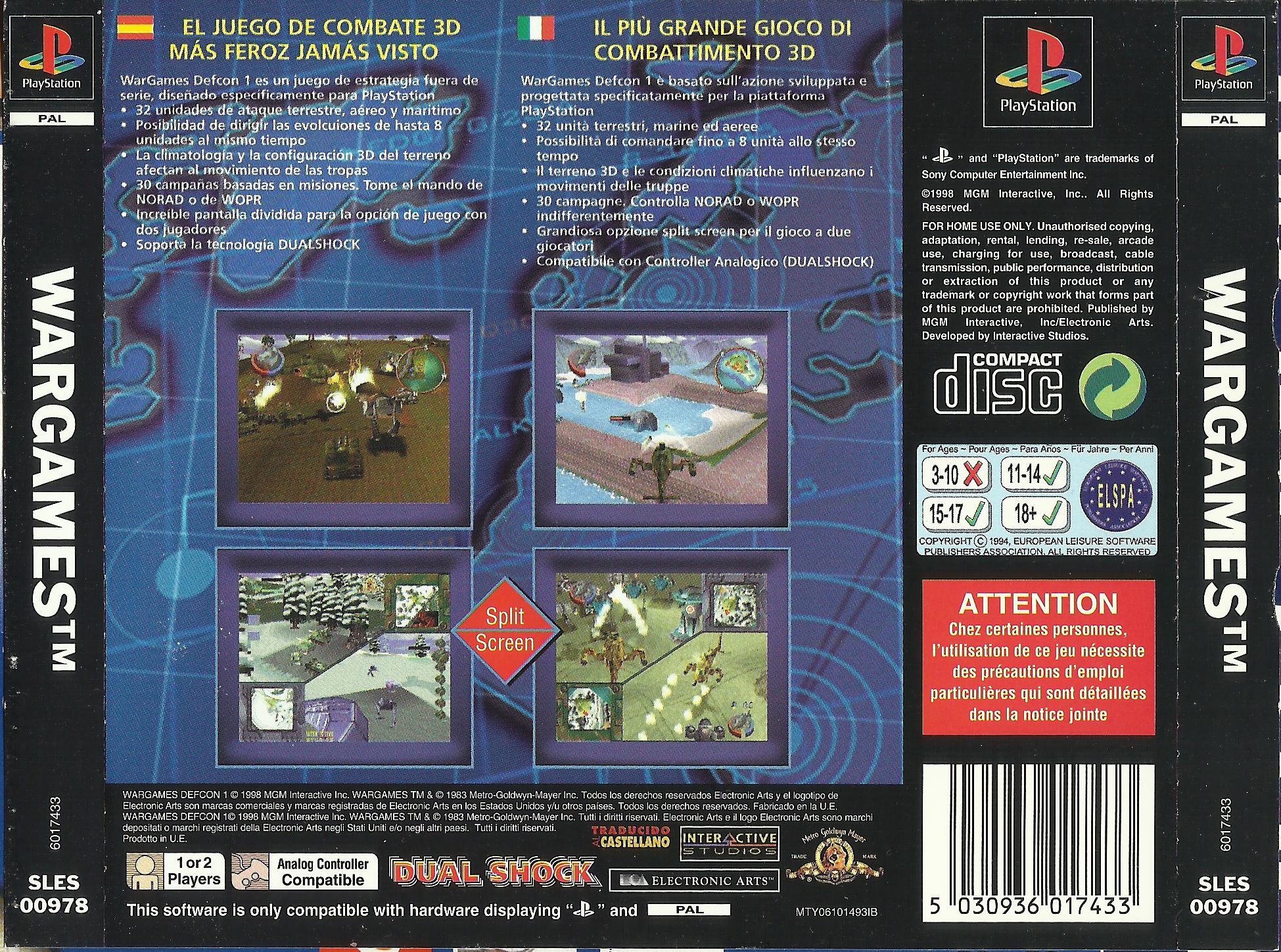 Playstation PS1 Game WarGames Defcon Tested Disc Only Ubicaciondepersonas cdmx gob mx