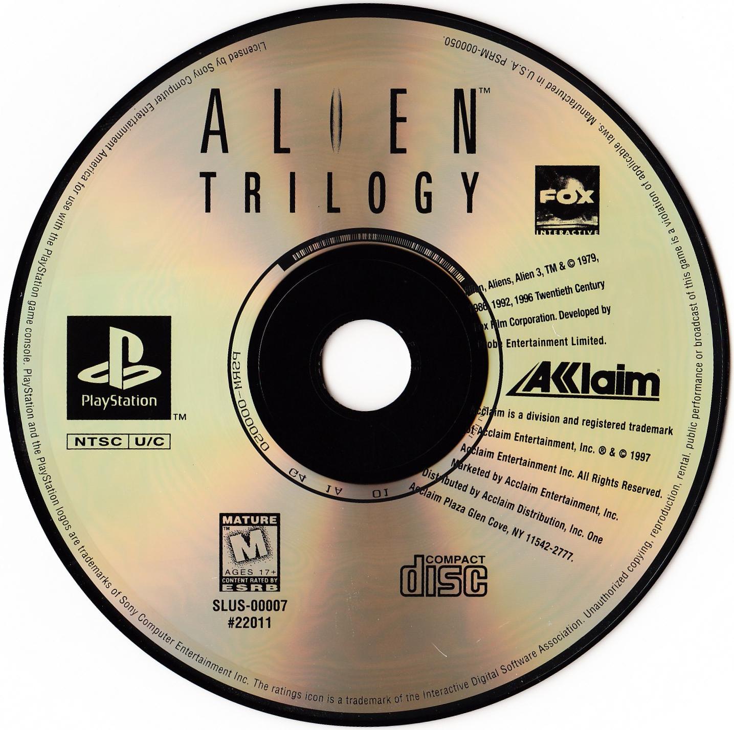 Alien Trilogy PSX cover