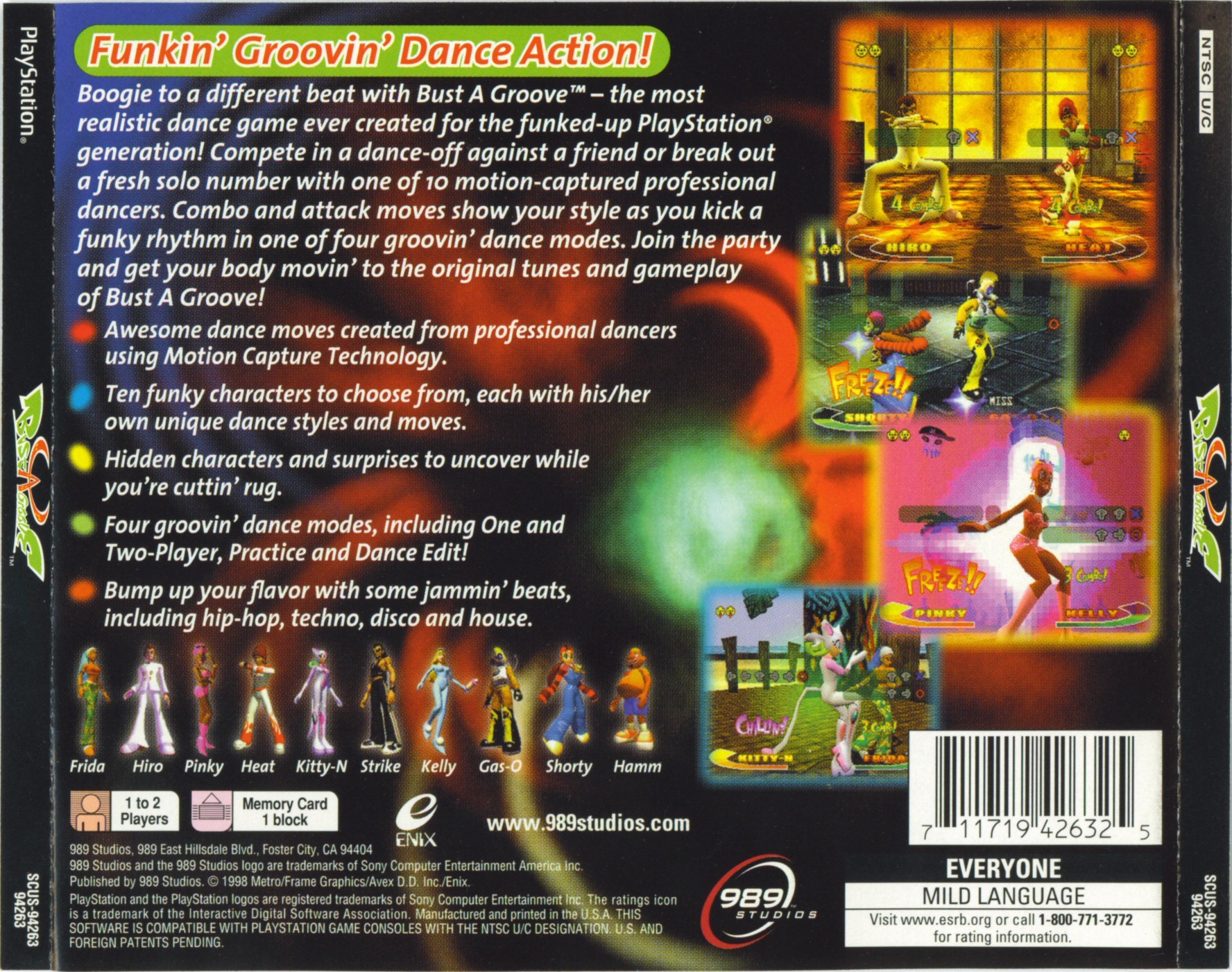 Bust a Groove PSX cover
