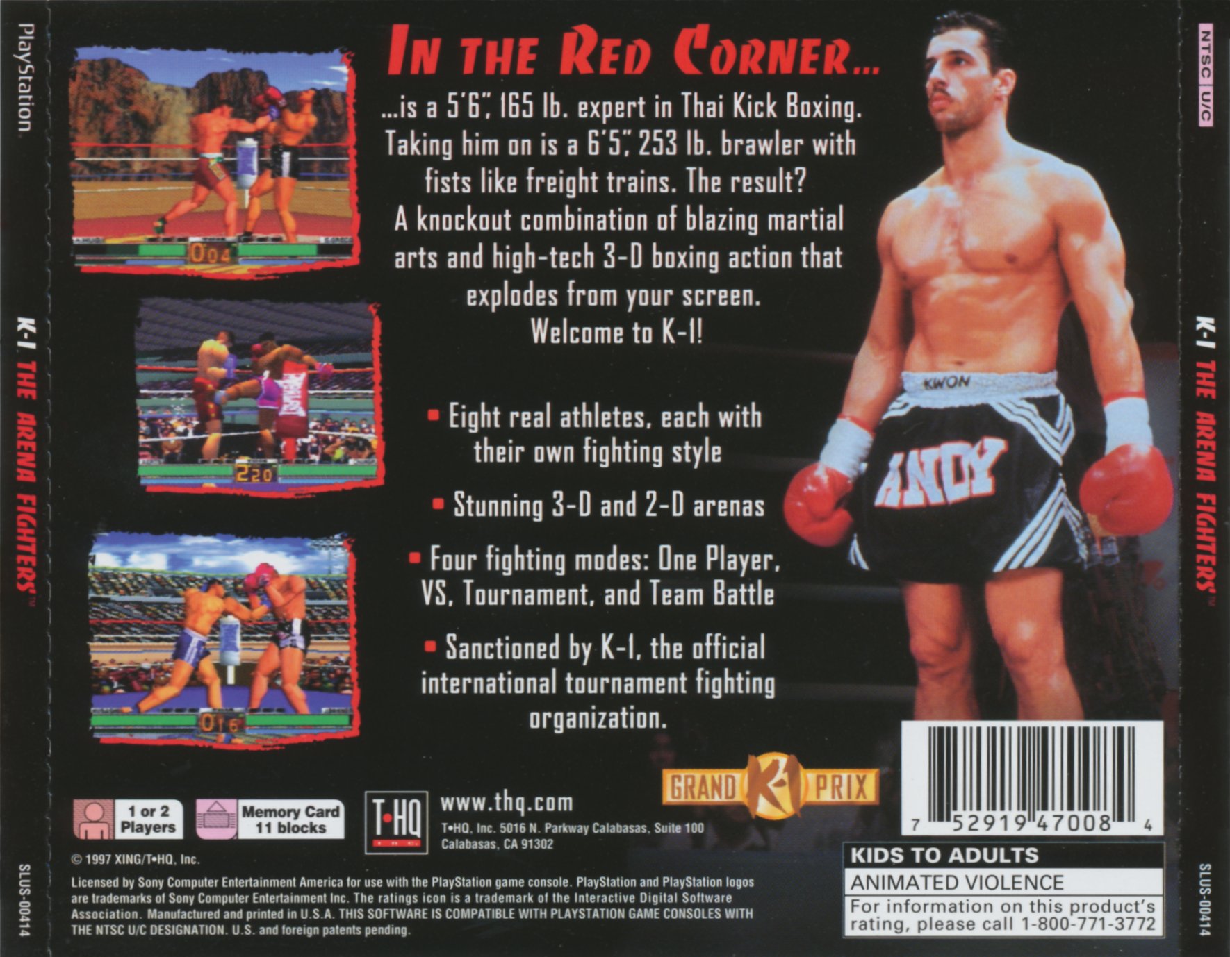 K-1 The Arena Fighters PSX cover