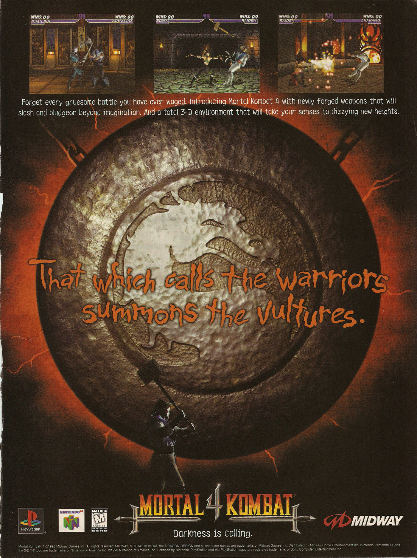 Mortal Kombat 4 PSX cover