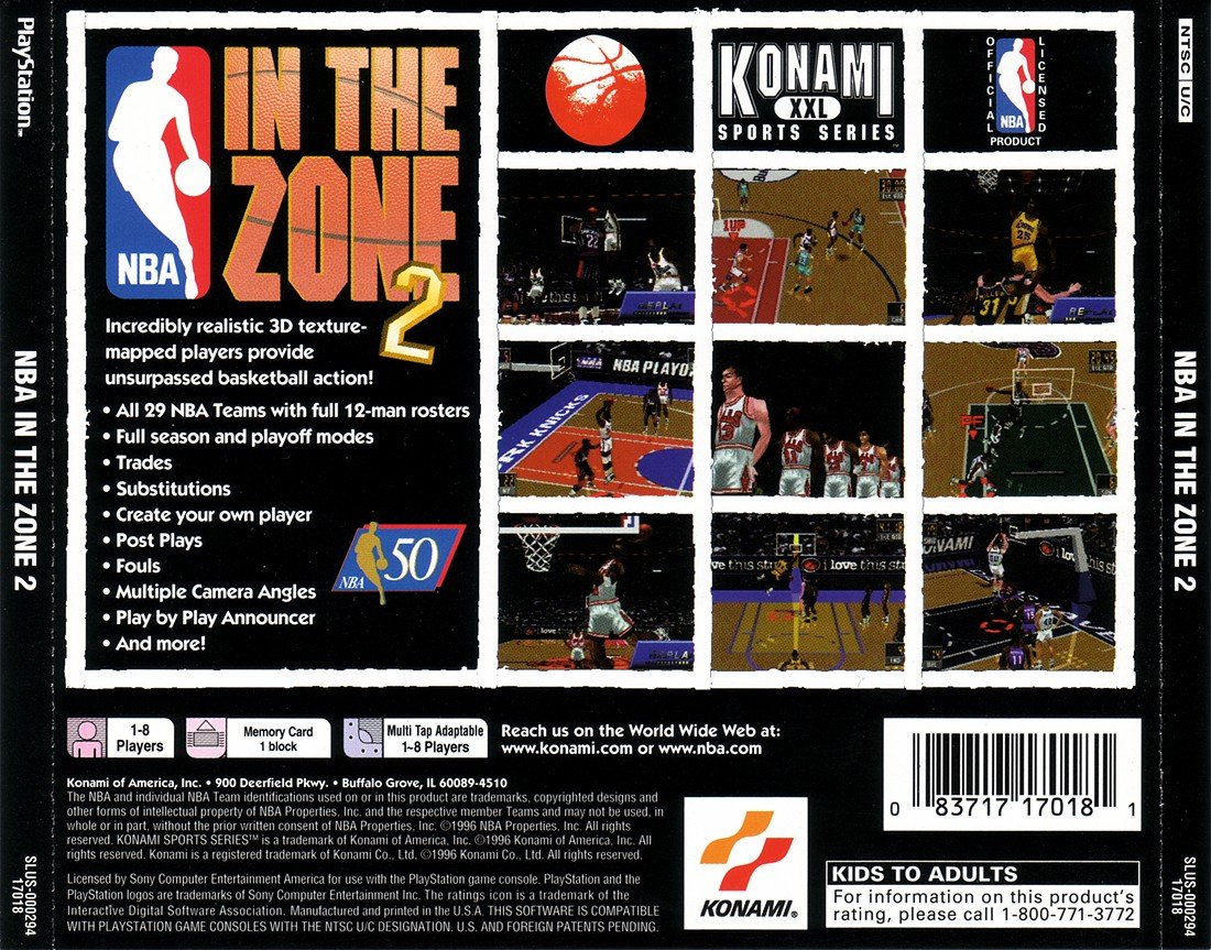 NBA in the Zone 2 PSX cover