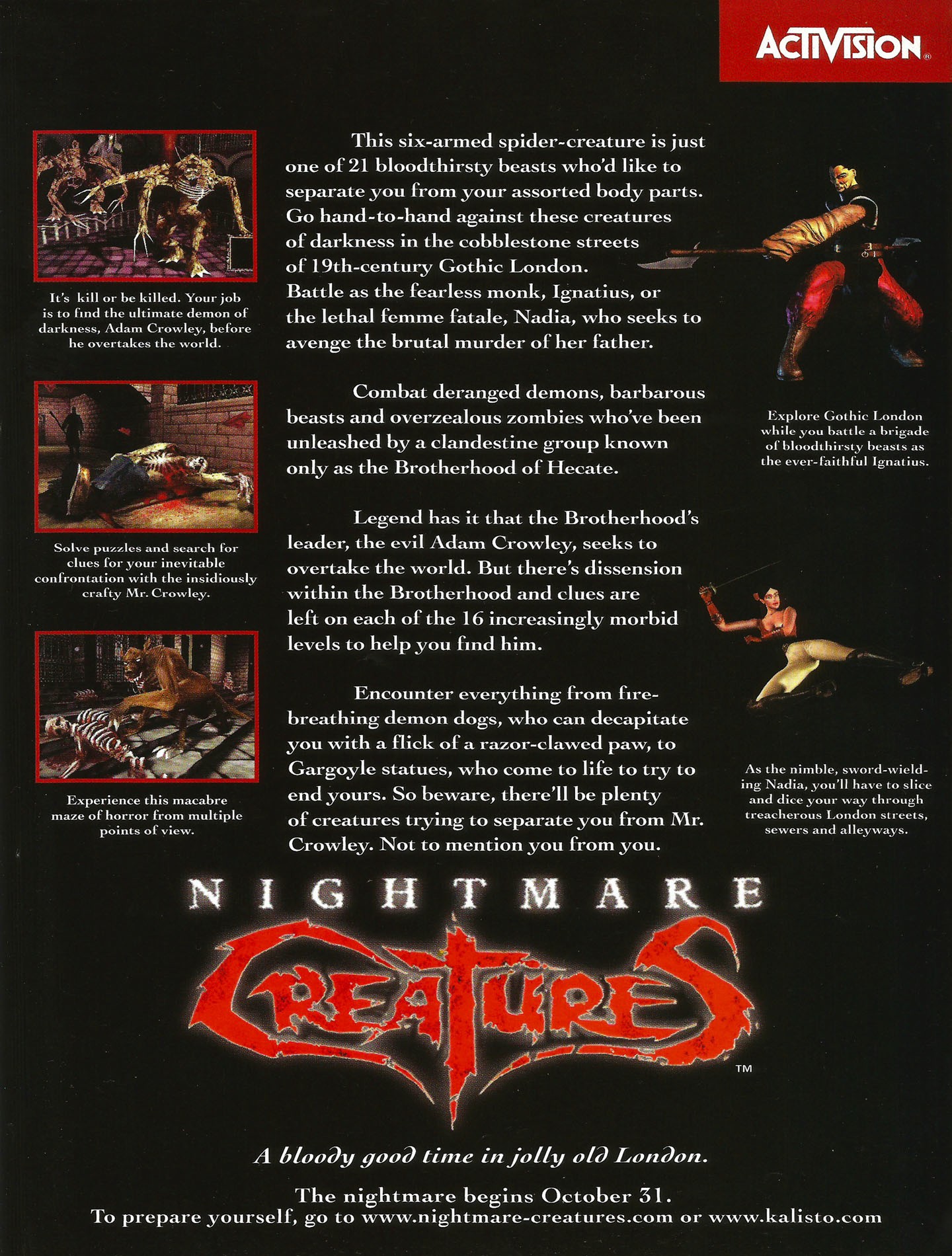 Nightmare Creatures PSX cover