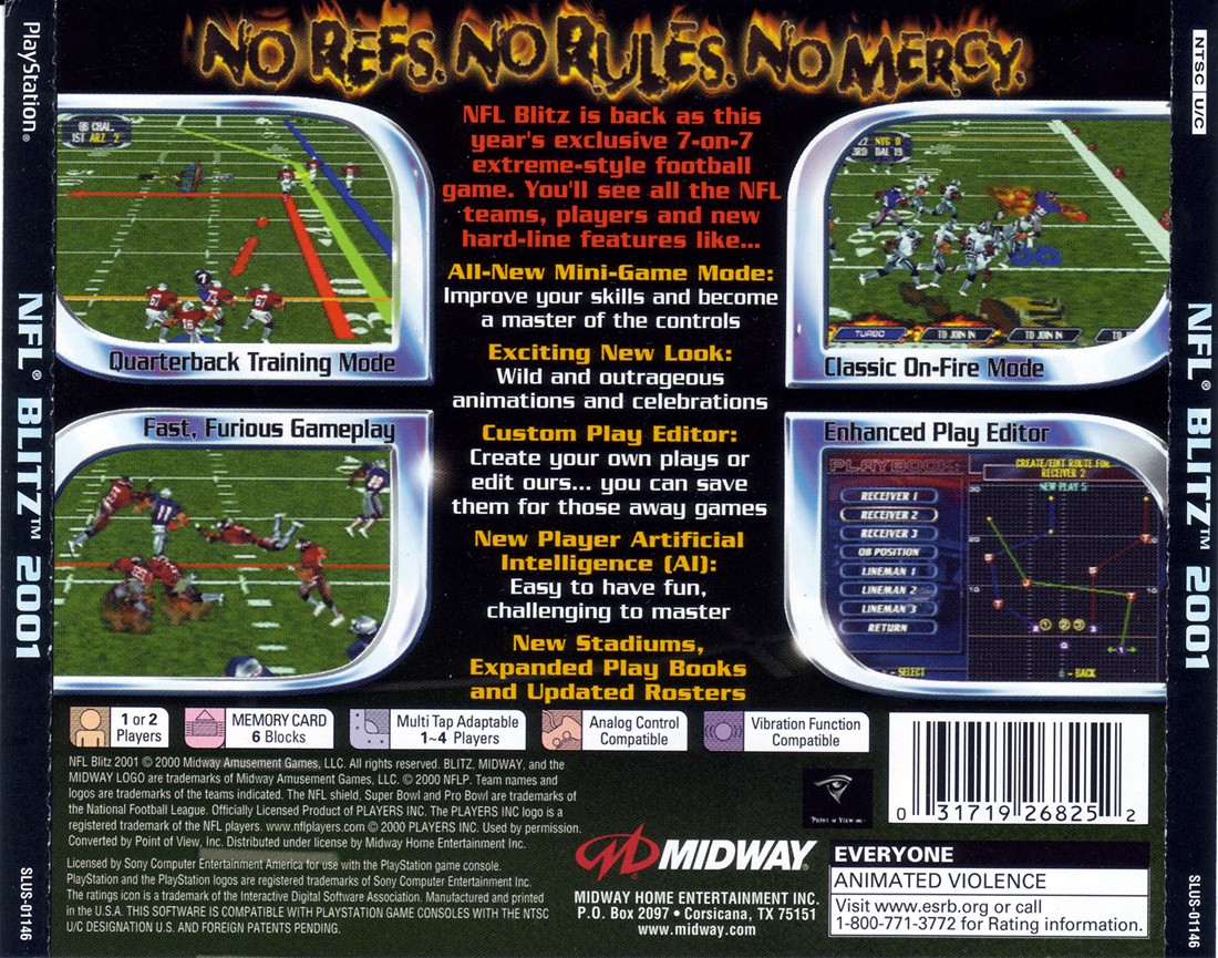 NFL Blitz 2001 PSX cover