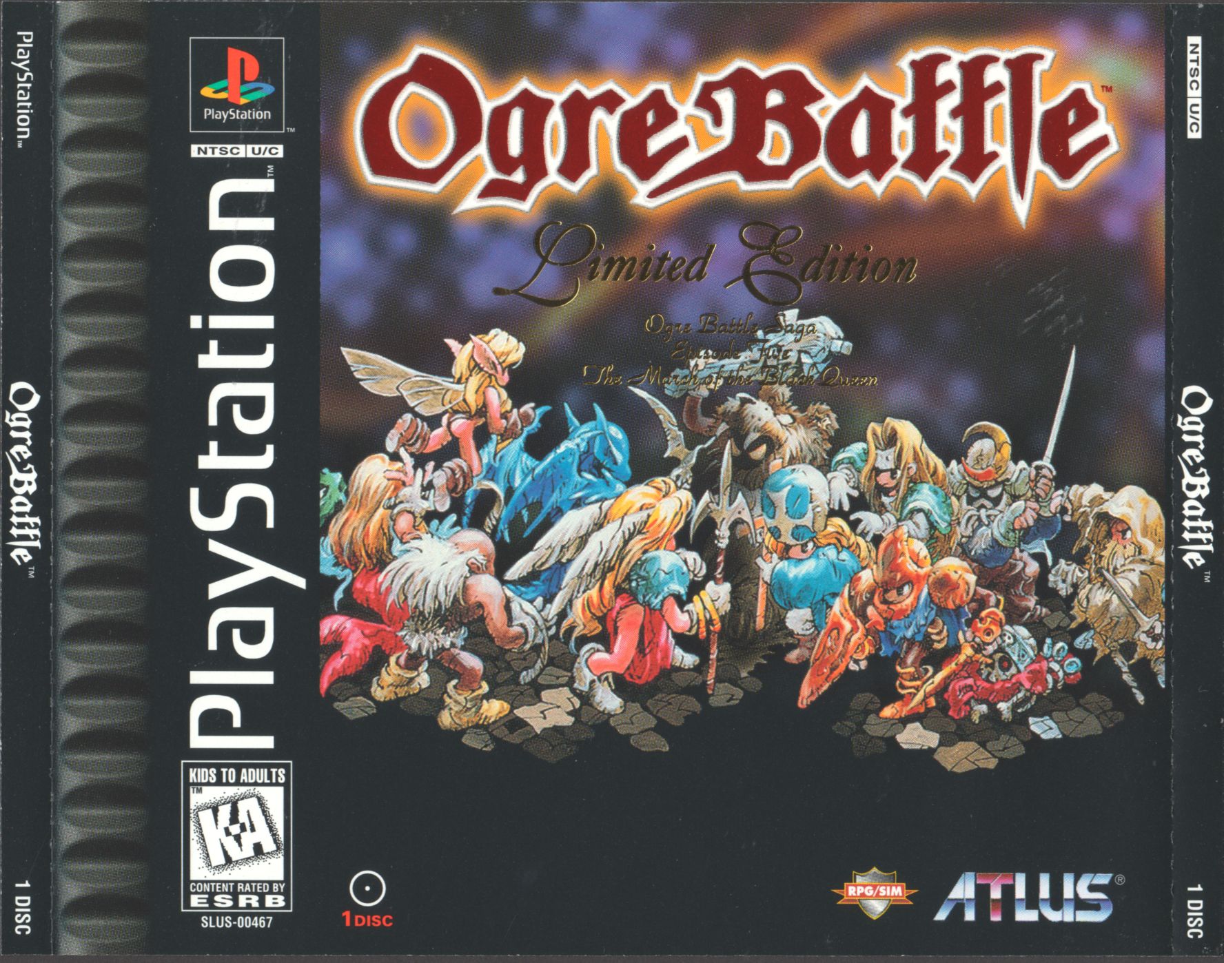Ogre Battle - The March of the Black Queen PSX cover