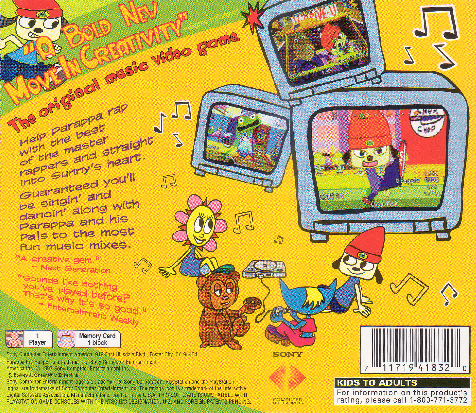 Parappa the Rapper PSX cover