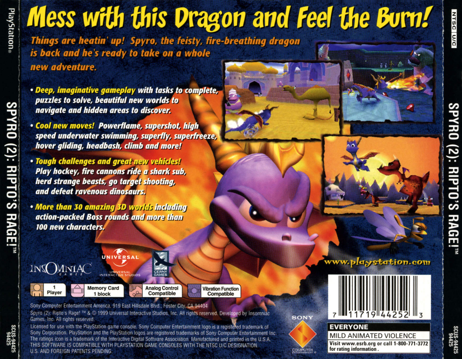 Spyro 2 - Ripto's Rage PSX cover