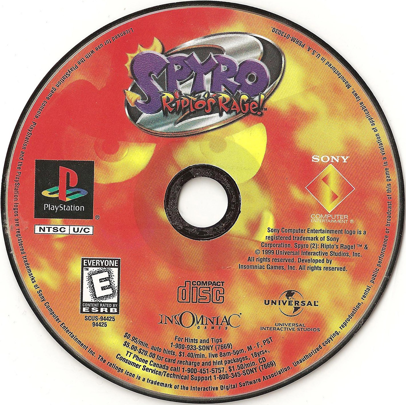 Spyro 2 - Ripto's Rage PSX cover