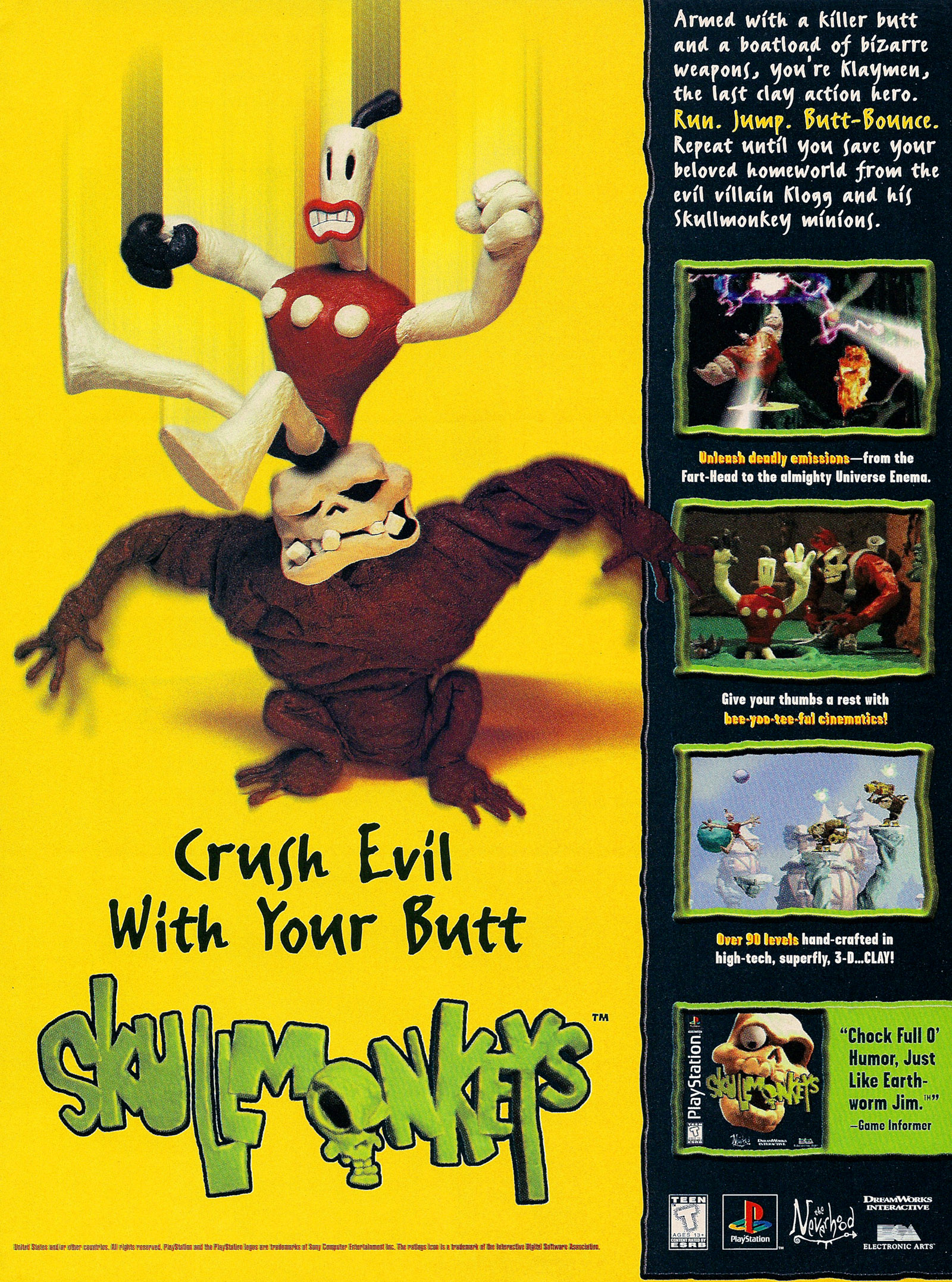 Skullmonkeys PSX cover