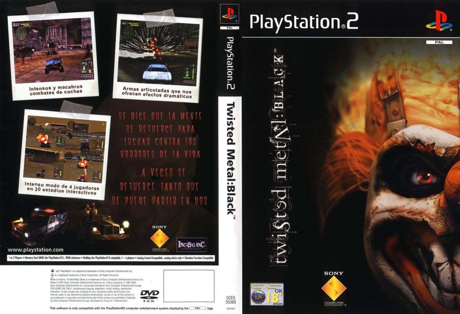 Twisted Metal - Black PS2 cover