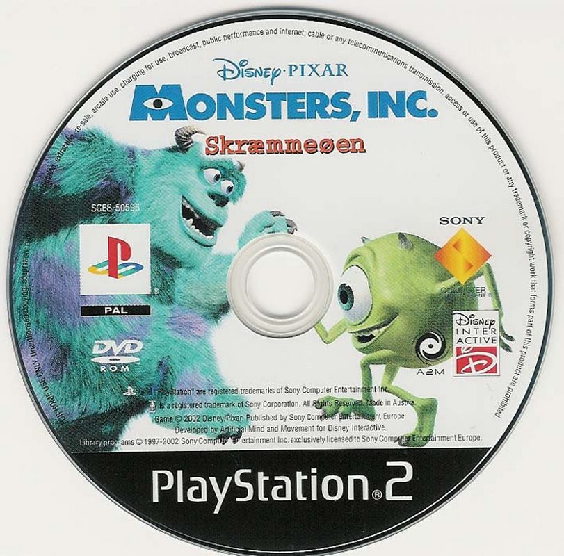 Disney's Pixar - Monsters, Inc. - Skraemmeoen PSX cover