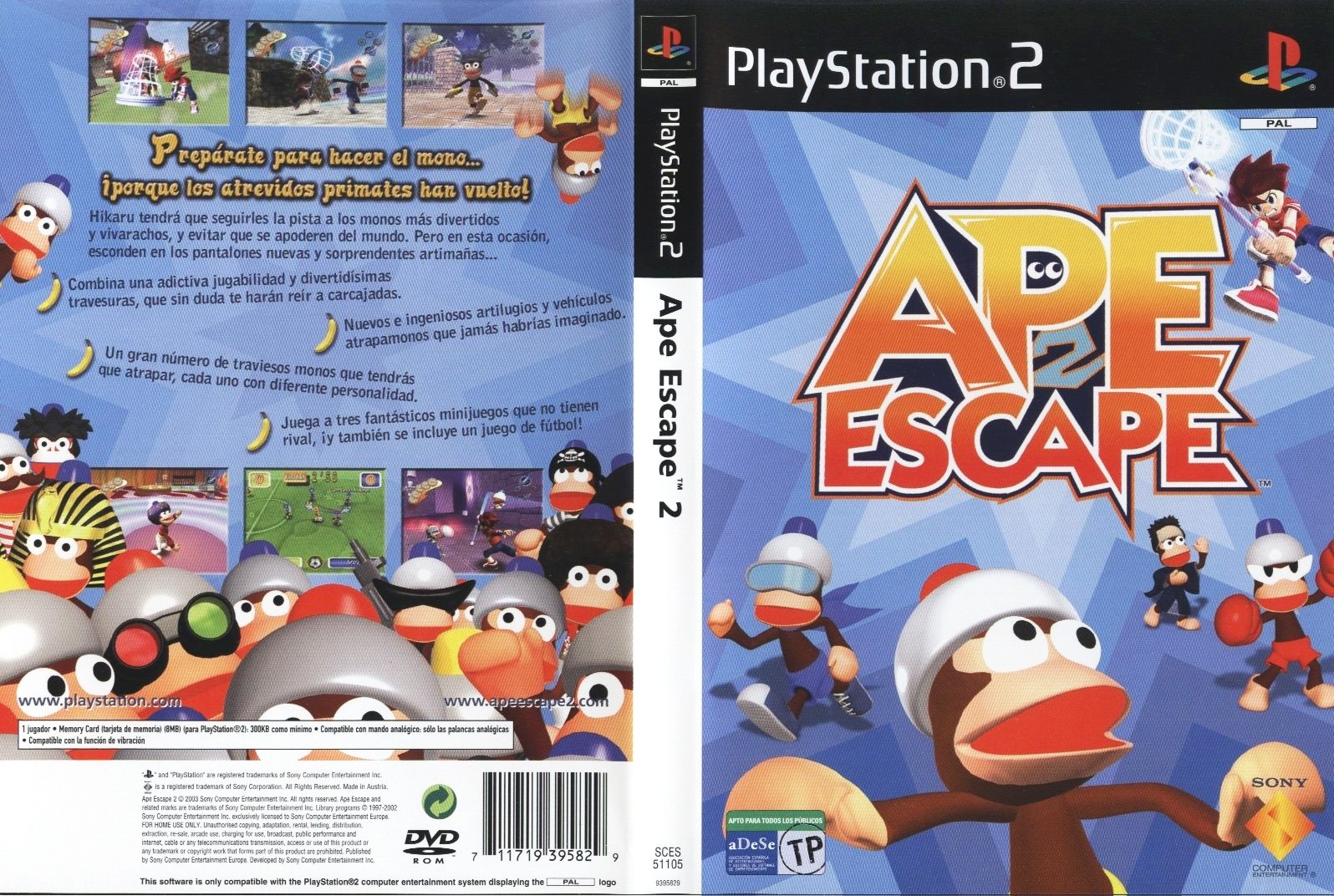Ape Escape 2 PS2 cover