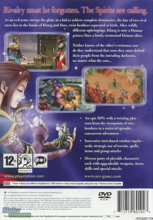 Arc the Lad - Twilight of Spirits PSX cover