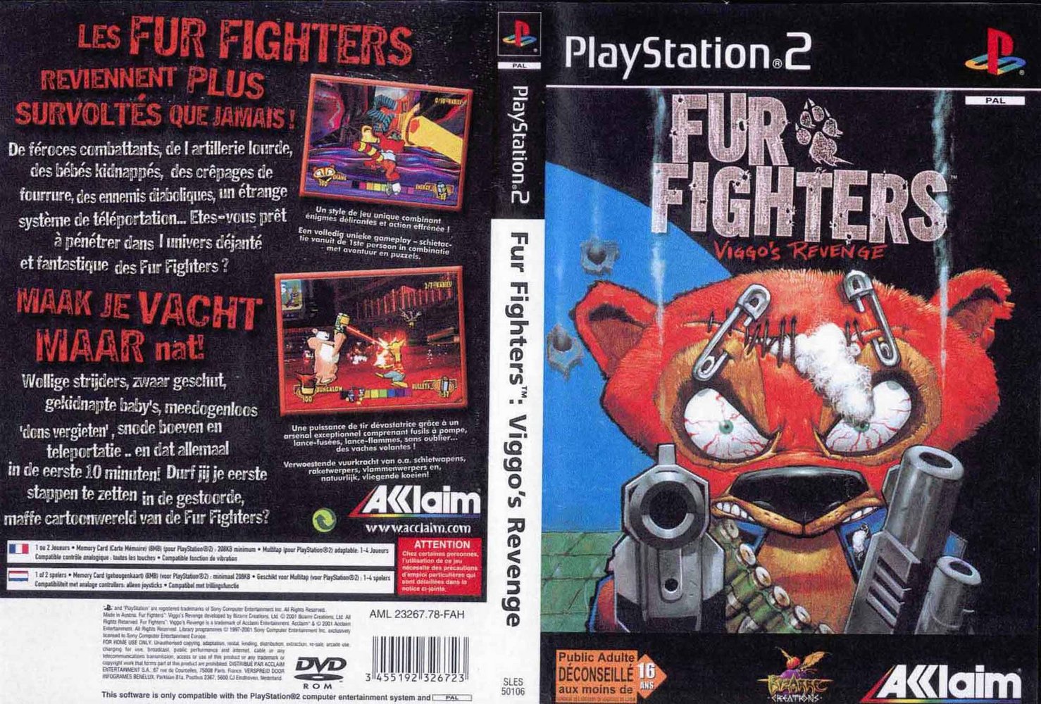 Fur Fighters - Viggo's Revenge PSX cover