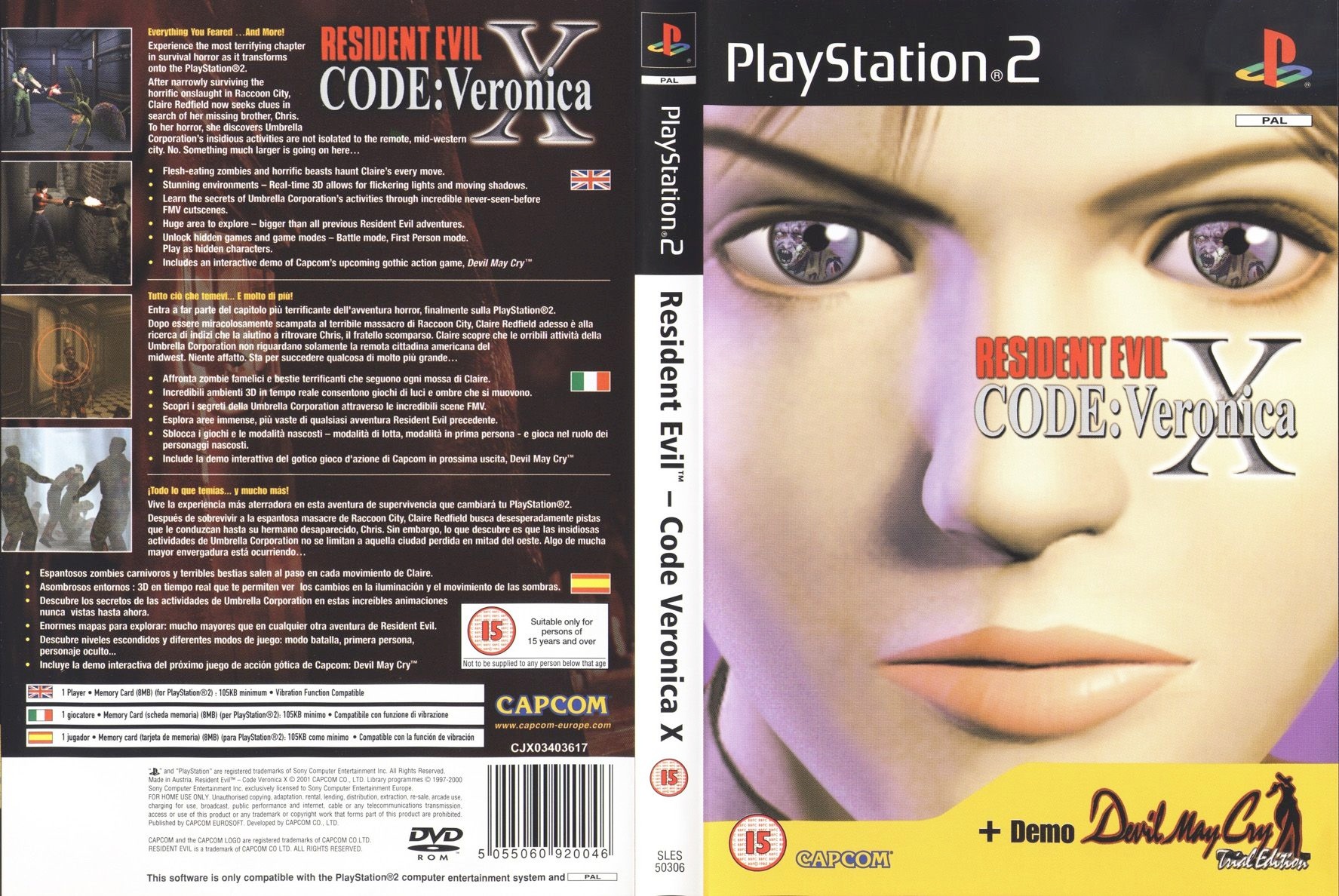 Resident Evil - Code - Veronica X Pro PS2 cover