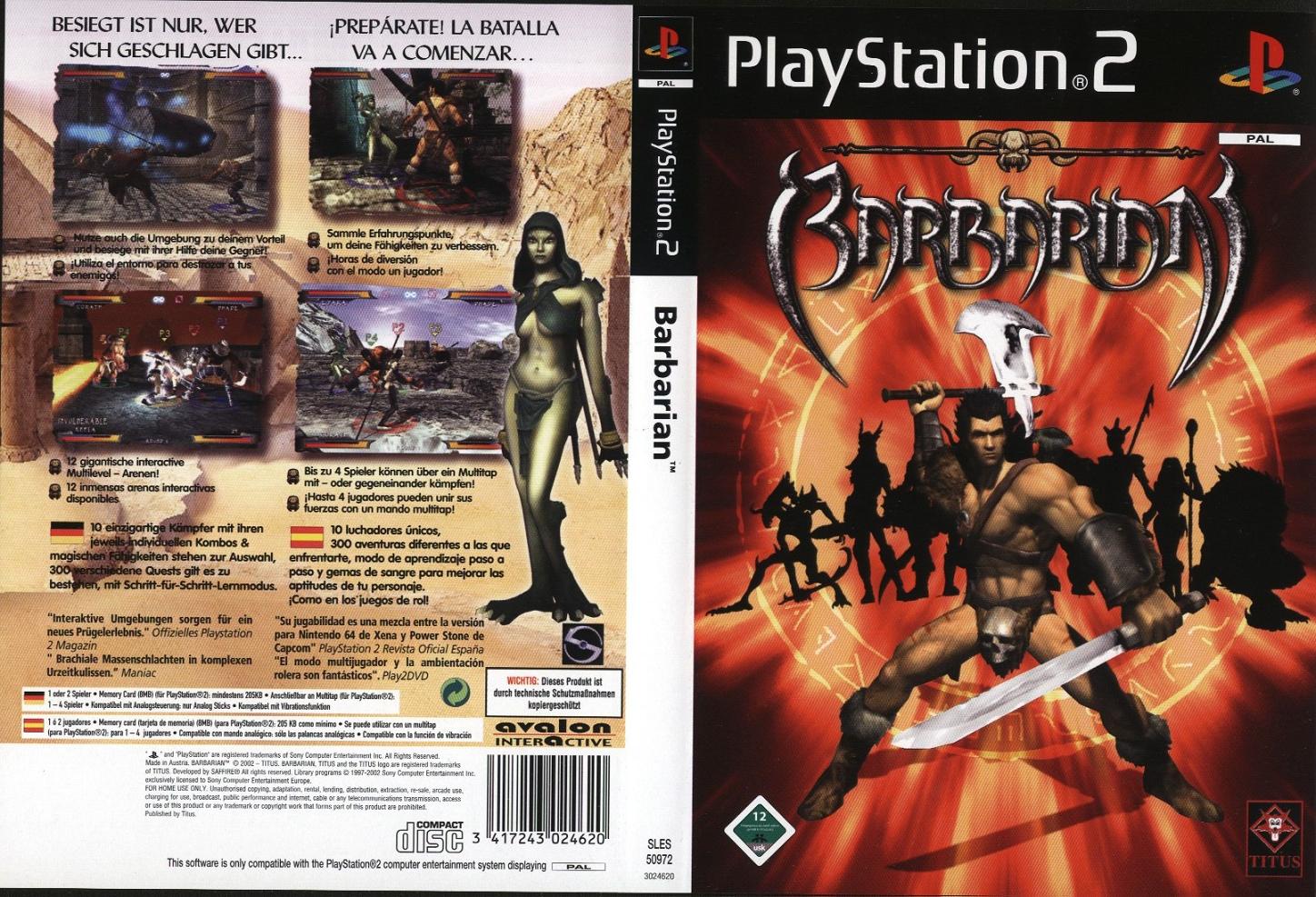 Barbarian PSX cover
