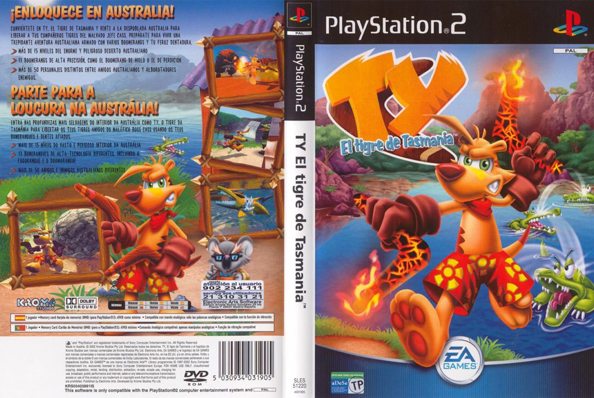 Ty - The Tasmanian Tiger PSX cover