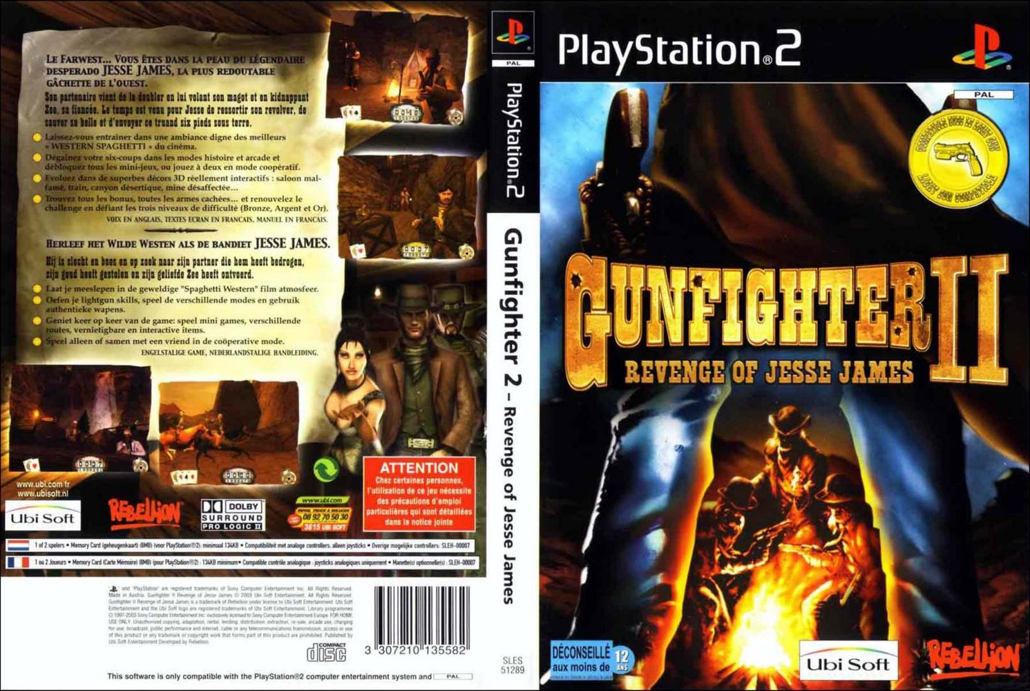 Gunfighter II - Revenge of Jesse James PS2 cover