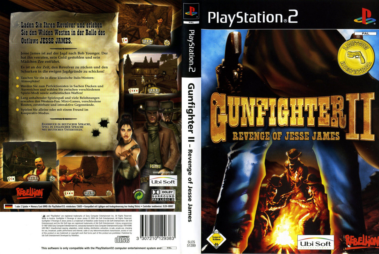 Gunfighter II - Revenge of Jesse James PS2 cover