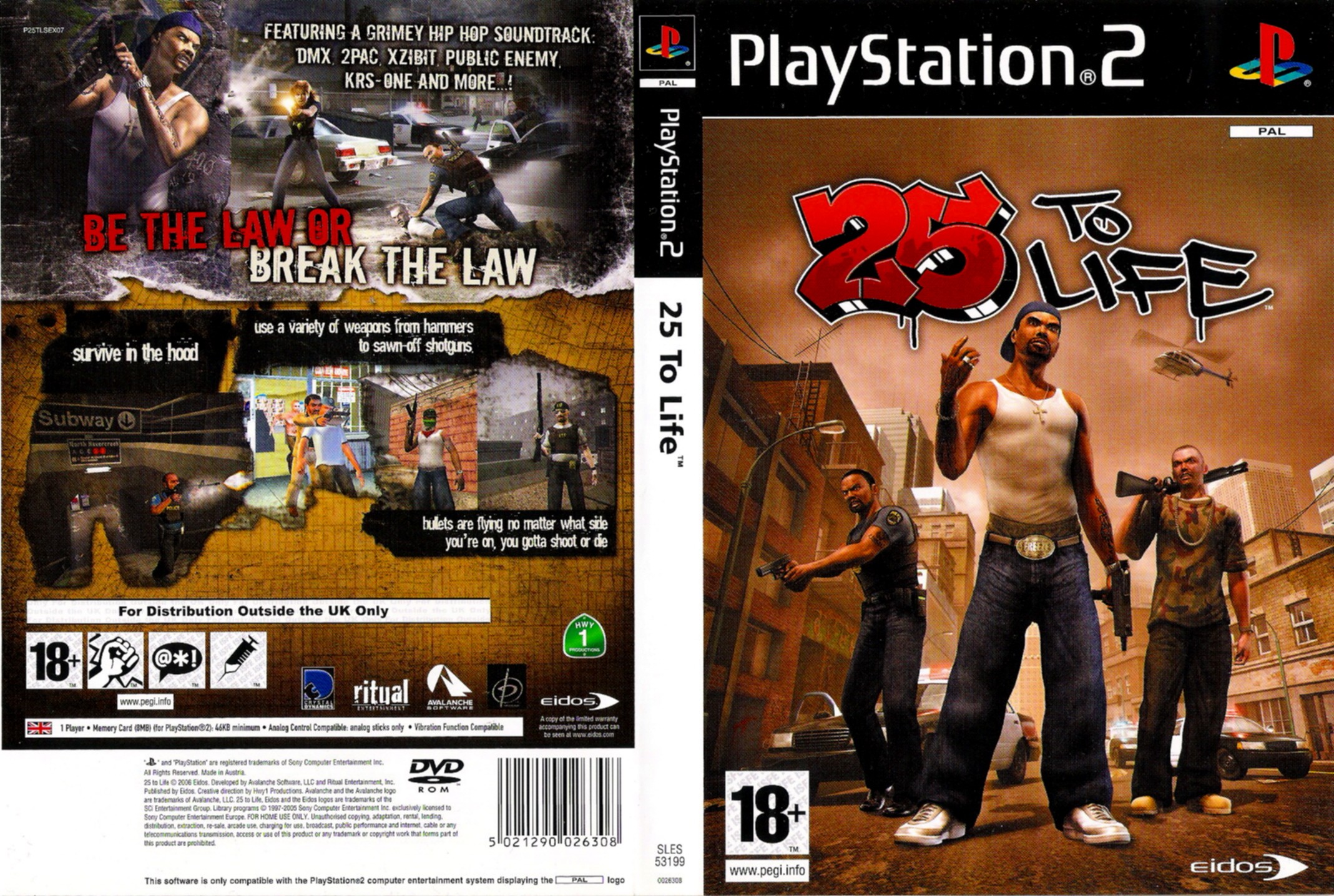 25 to Life PSX cover