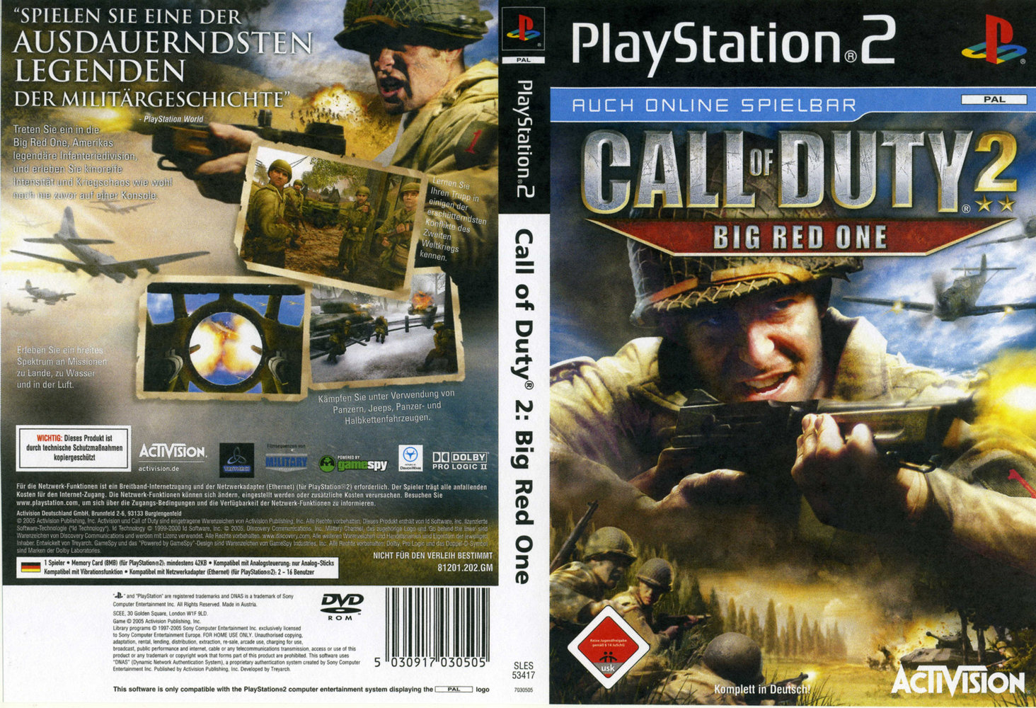 Call of Duty 2 - Big Red One PSX cover