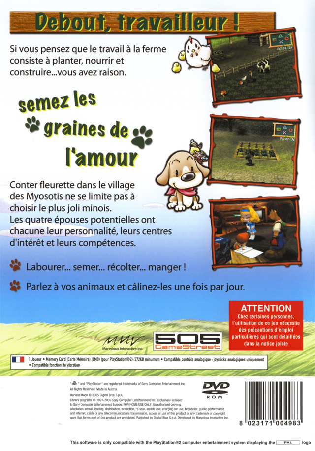 Harvest Moon - A Wonderful Life - Special Edition PS2 cover