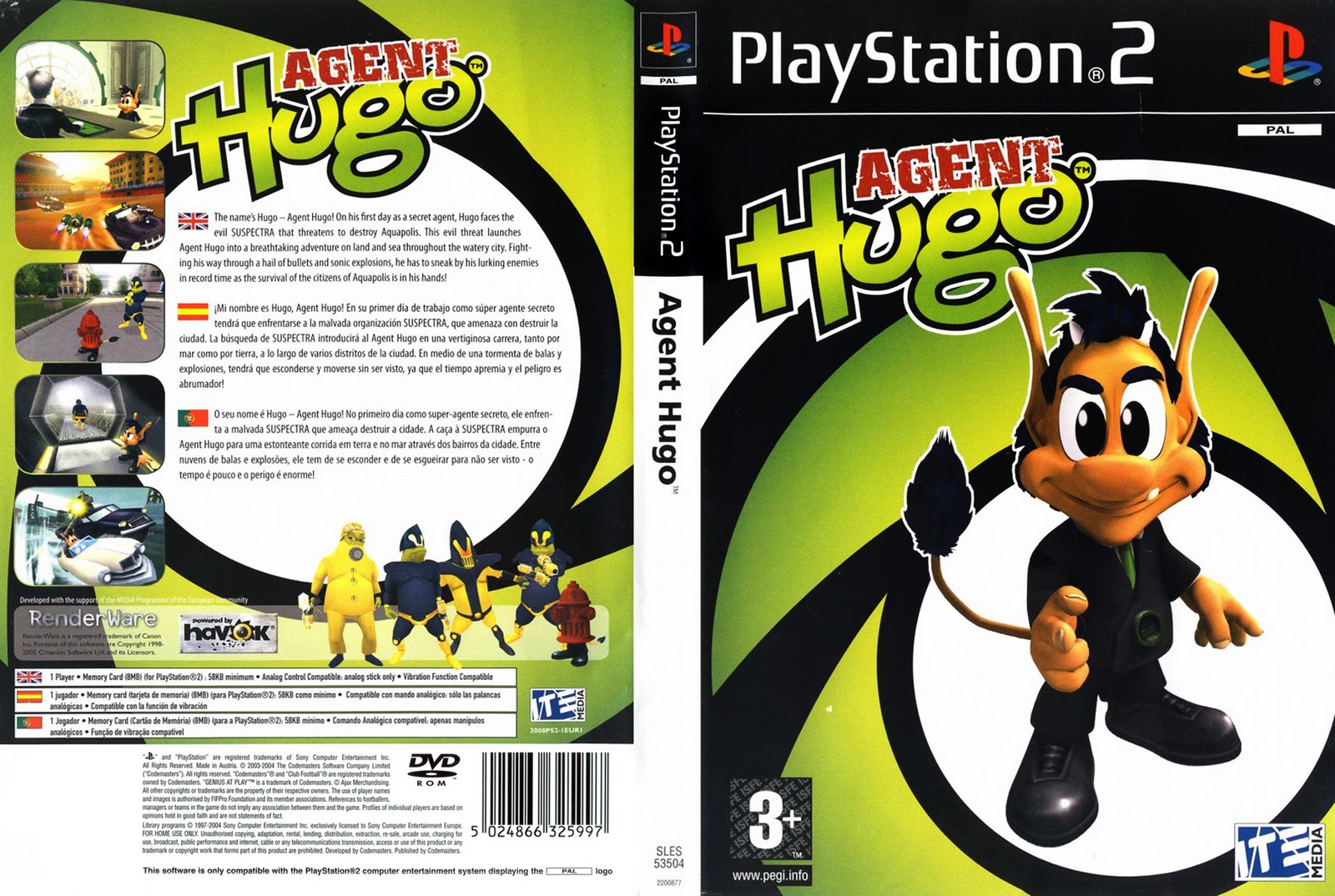 Agent Hugo PSX cover