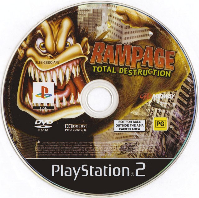Rampage Total Destruction PSX cover