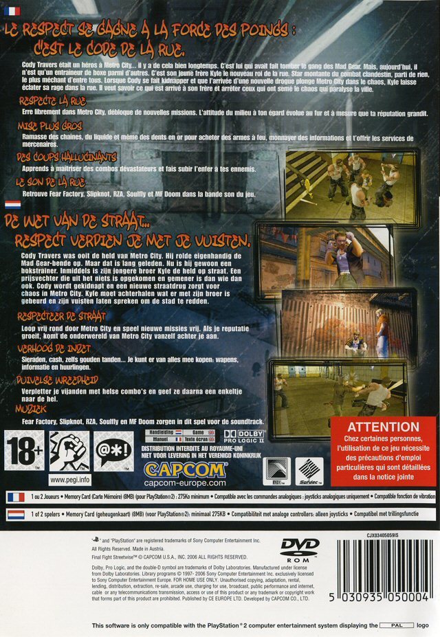 Final Fight Streetwise PSX cover