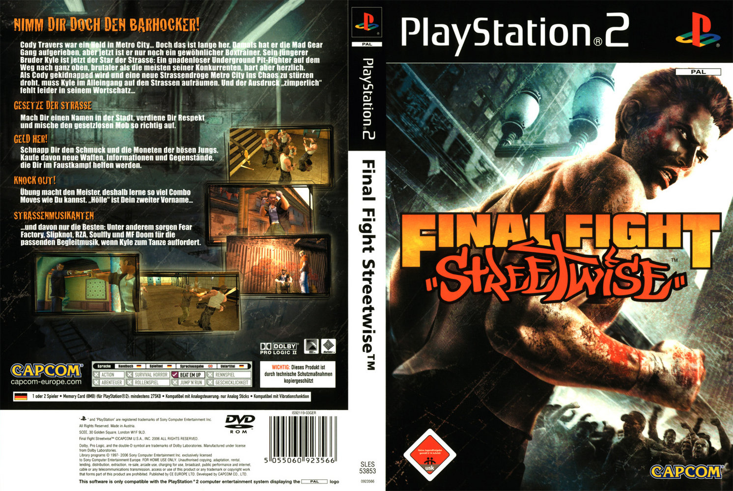 Final Fight Streetwise PSX cover