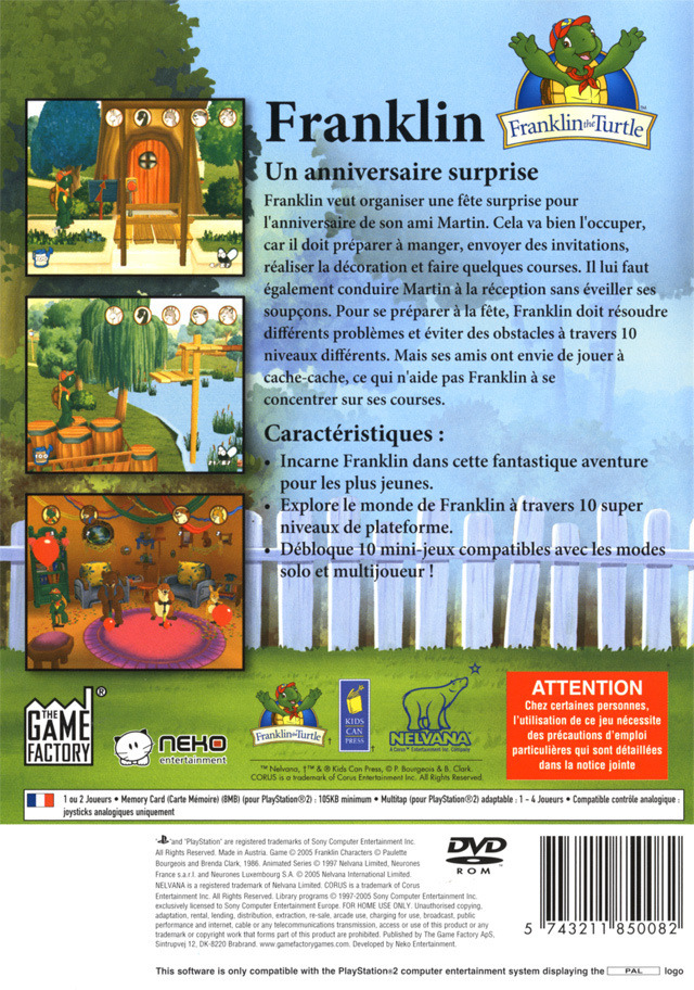 Franklin's a Birthday Surprise PSX cover