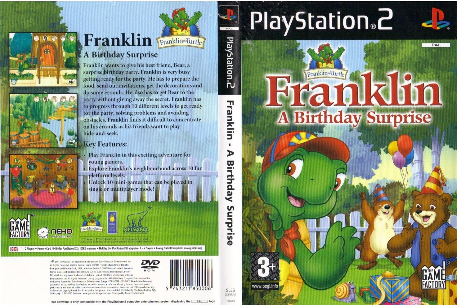 Franklin's a Birthday Surprise PSX cover
