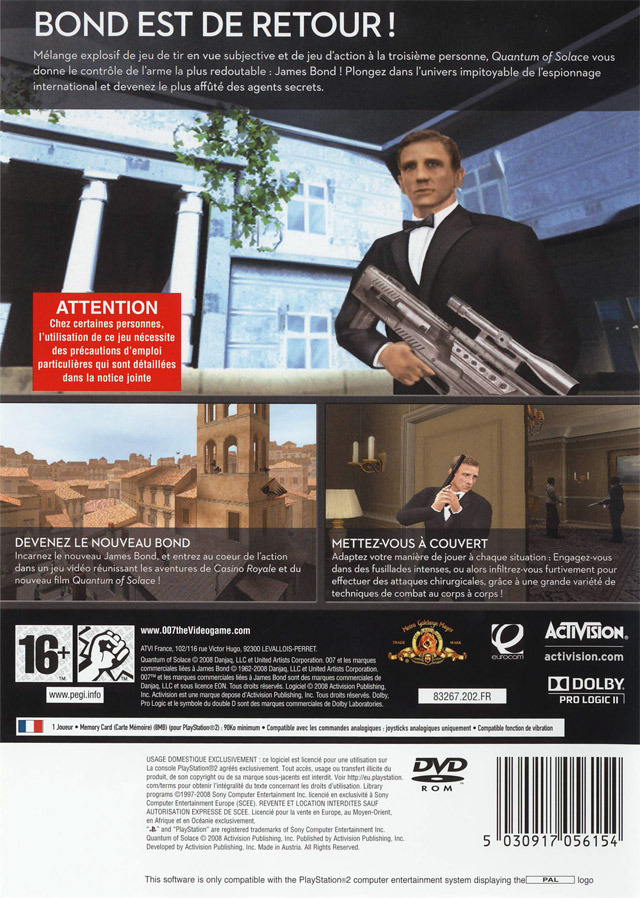 007 - Quantum of Solace PSX cover