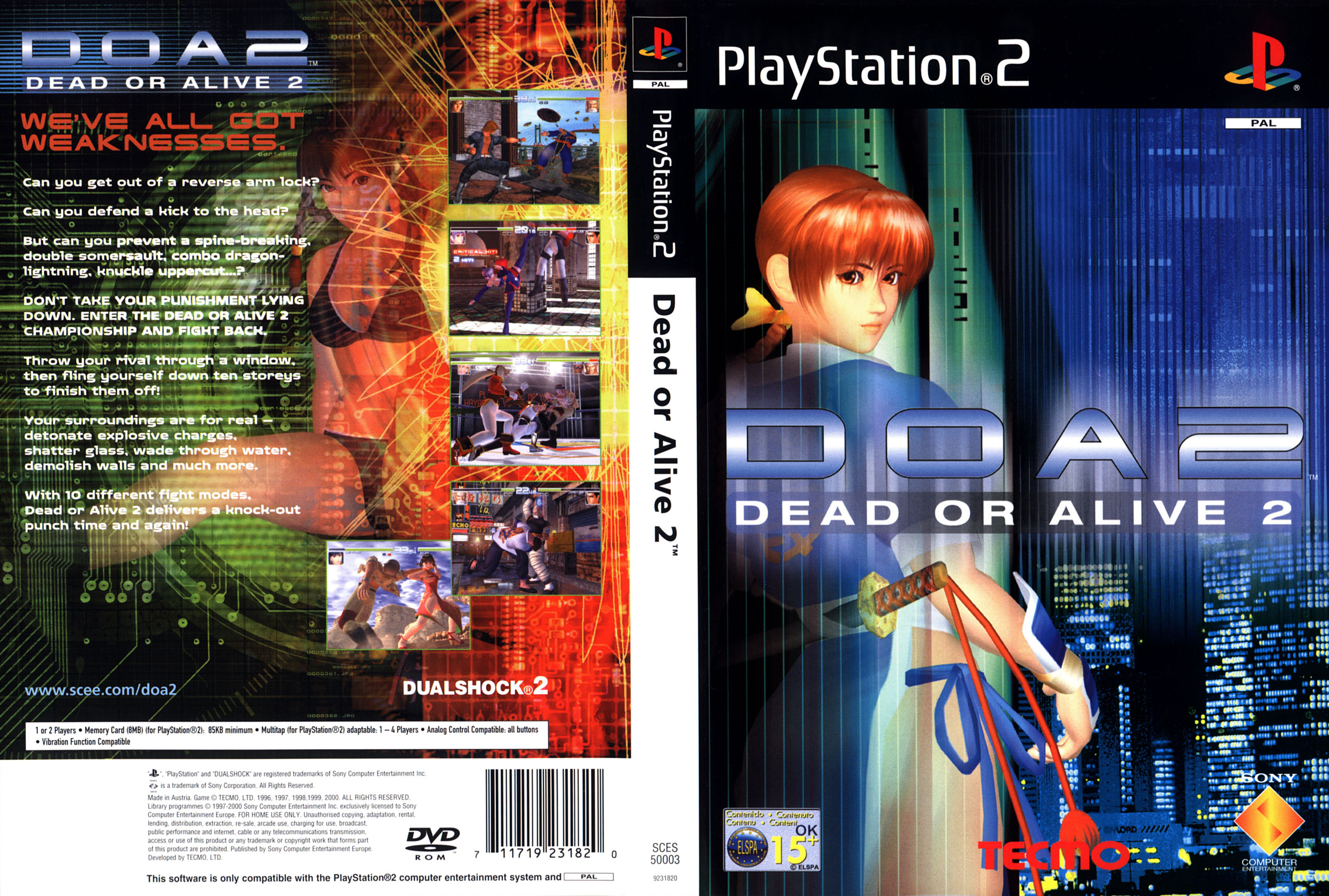 Dead or Alive 2 PS2 cover