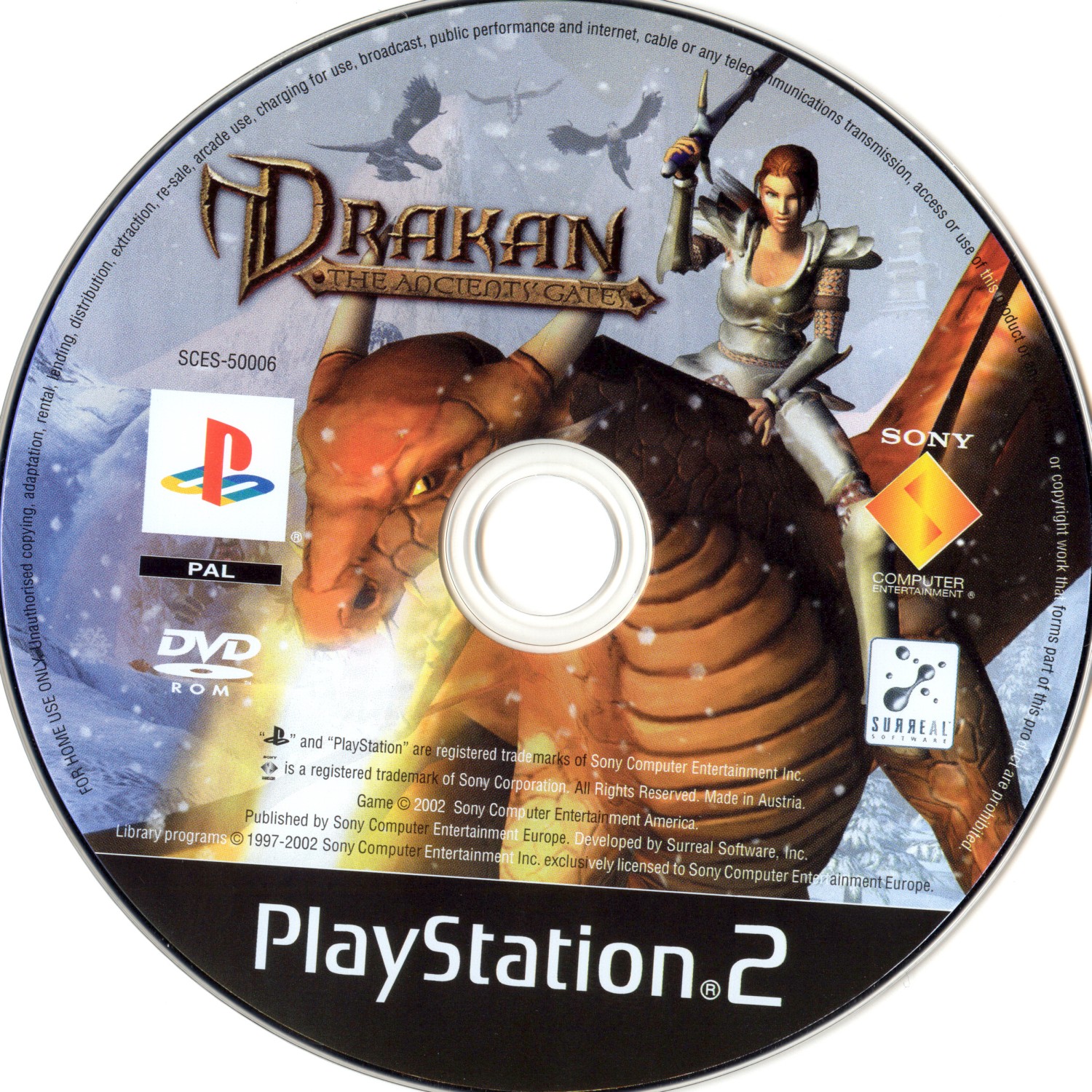 Drakan - The Ancients' Gates PSX cover
